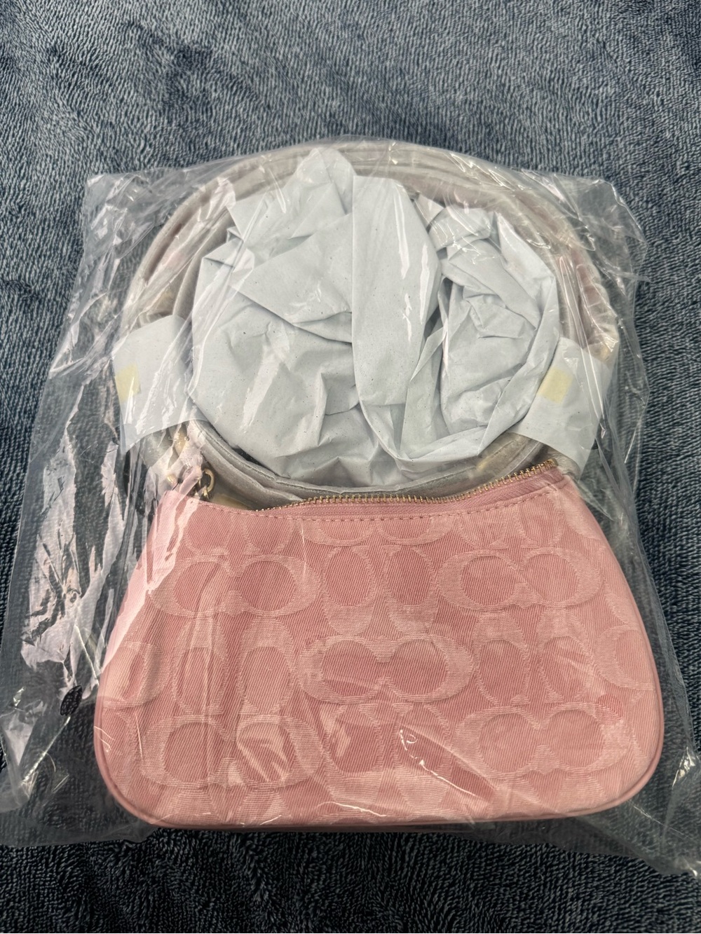 Coach Pink Denim Mini Teri Shoulder Bag - Picture 2 of 3